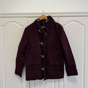 H&M Burgundy Toggle Coat